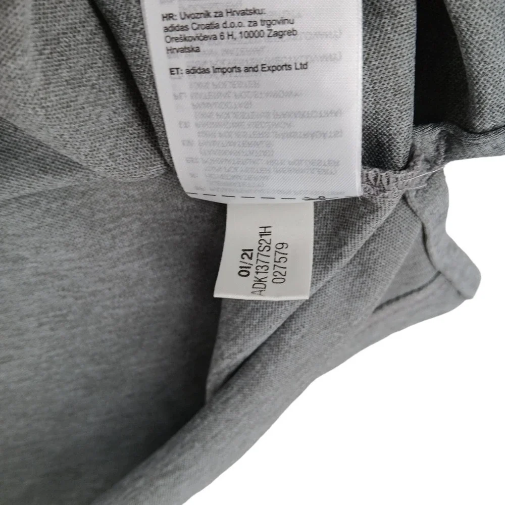 Adidas Polo Shirt Mens 3XL Gray Primegreen Short Sleeve Performance Activewear